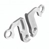 View from both sides H34d Derailleur Hanger for IronHorse 2007 bikes H34d Alloy rear derailleur hanger, made with CNC technology. Lighter and more durable than the hanger series. Assembly from outside with screw set, no