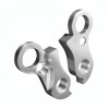 View from both sides H953d Derailleur Hanger for Boardman bikes H953d Milled Alloy Rear Derailleur Hanger Thru-Axle for bike frames. For use with Standard mount Rear Derailleurs only. Made with CNC technology. Lighter
