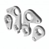 View from both sides H797da Derailleur Hanger for Look (kit) H797da Rear Derailleur Hanger Thru-Axle for Look Disc frame models. For use with standard derailleur hanger. Made with CNC technology. Lighter and more durable