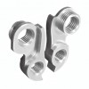 View from both sides H842d Derailleur Hanger for Bulls, Boardman bikes H842d Rear Derailleur Hanger Thru-Axle for Bulls, Boardman gravel bikes Models. Made with CNC technology. Lighter and more durable than the cast