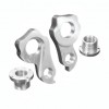 View from both sides H911dk Derailleur Hanger for Bionicon bikes (kit) H911dk Rear Derailleur Hanger Thru-Axle for Bionicon Downhill bike frames 2011. For use with Standard mount Rear Derailleurs only. Made with CNC