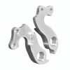 View from both sides H280d Derailleur Hanger for Focus, Diamondback, Format bikes H280d Alloy Rear Replacement Derailleur Hanger. Assembly from outside with 2 screws, threading in hanger. Compatible with models of