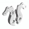 View from both sides H281d Derailleur Hanger for Bergamont, GT, Schwinn, Viner bikes H281d Alloy Rear Replacement Derailleur Hanger. Made with CNC technology. Lighter and more durable than the cast hanger. Assembly from