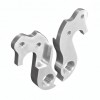 Вид с обеих сторон Велосипедный петух H304d для Cube Agree Axial (#CR10147)   Фрезерованный алюминиевый сменный крюк, велопетух - это кронштейн для крепления заднего переключателя скоростей к раме велосипеда. Сменный