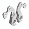 View from both sides H320d Derailleur Hanger for Guru bikes H320d Alloy Rear Derailleur Hanger for Guru Photon bikes, made with CNC technology. Lighter and more durable than the cast derailleur hanger. Assembly from