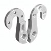 View from both sides H407d Derailleur Hanger for Author Ronin bikes ( Author C-24 ) Alloy Rear Derailleur Hanger, made with CNC technology. Lighter and more durable than the cast derailleur hanger. Assembly from outside