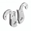 View from both sides H414d Derailleur Hanger for Minerva bikes Alloy Rear Derailleur Hanger, made with CNC technology. Lighter and more durable than the cast derailleur hanger. Assembly from outside with 3 screws,
