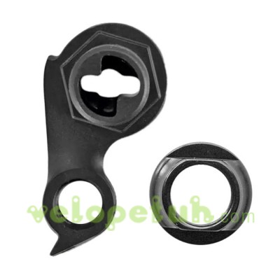 H691Ra: Сменный крюк на задний дропаут Cervelo DRH_RAT, Петух велосипедный с крепежной гайкой для оси R.A.T, Серьга на раму с дисковыми тормозами