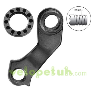 H758a: OEM alloy rear derailleur mech hanger, dropout replacement, replacement hanger, KTM 8920243, same as Pilo D477